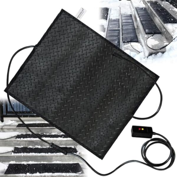 30'' x 30'' Snow Melting Mats Outdoor, Heated Snow Melting Mats, Electric Ice Melting Mats For Winter Snow Removal,Driveway Heating Mat For Snow,Heated Walkway Mats Outdoor With With 6.5ft Power Cord