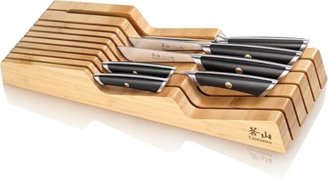 Cangshan ELBERT Series German Steel Forged 7-Piece In-Drawer Set, Bamboo (Black)