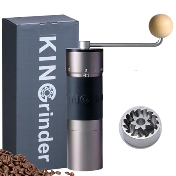 【Famous KOL Recommended】KINGrinder K6 Manual Hand Coffee Grinder (K6-Bent Handle)