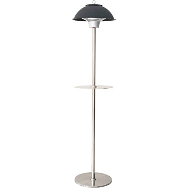 Hanover 6.8-Ft. 1500W Portable Electric Infrared Halogen Stand Lamp | 3 Heat Settings | Powerful Energy Efficient Outdoor Heating | Ideal for Garage, Workshop, Porch, Balcony up to 56 Sq.Ft. | Black