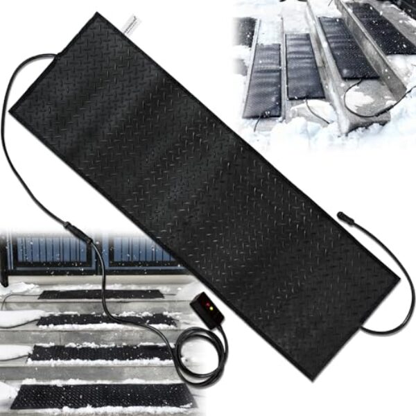 Heated Snow Melting Mats,20x60in Snow Melting Mats Outdoor,Electric Ice Melting Mats For Winter Snow Removal,Driveway Heating Mat For Snow,Heated Walkway Mats Outdoor With With 6.5ft Power Cord