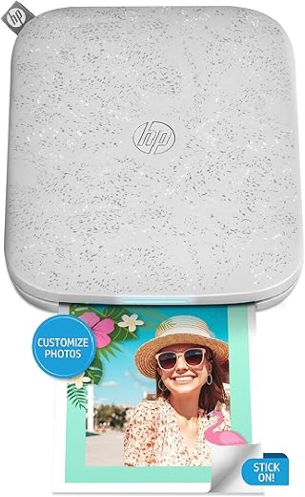 HP Sprocket 3x4" Instant Smartphone Photo Printer - Portable Color Wireless Mobile Printer - Zink Sticky-Back Photos - Print from Compatible iOS & Android Devices with Bluetooth w/the Creative App