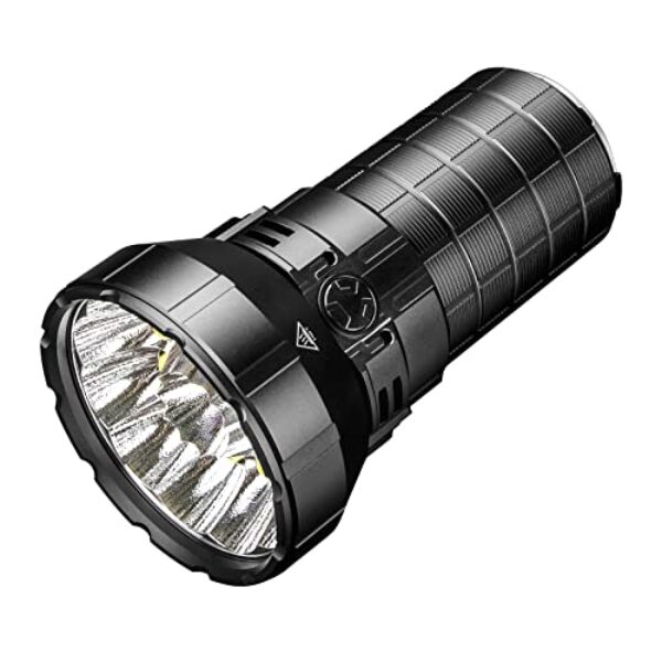 IMALENT MS12 Mini Rechargeable Flashlight 65000 Lumens, High Lumen Led Torch with 12 CREE XHP 70.2 LEDs, Long Beam Distance 1036 Meters, Suitable for Searching and Rescue