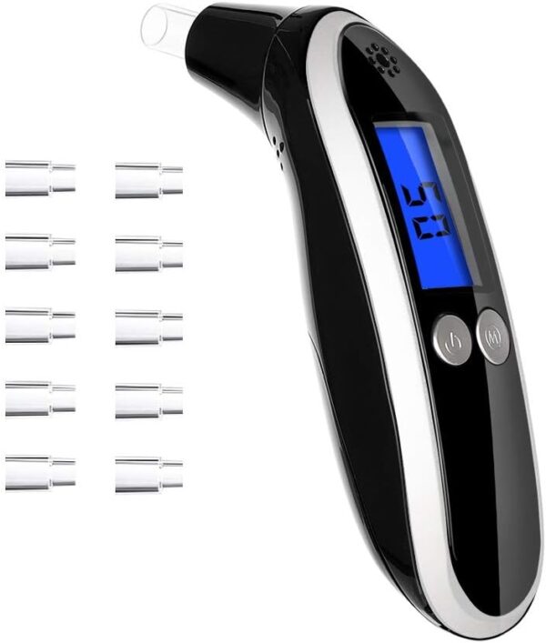 Ketone Breath Meter, Tracing Diet & Ketosis Status, Keto Breath Analyzer with 10 Mouthpieces (Black2)