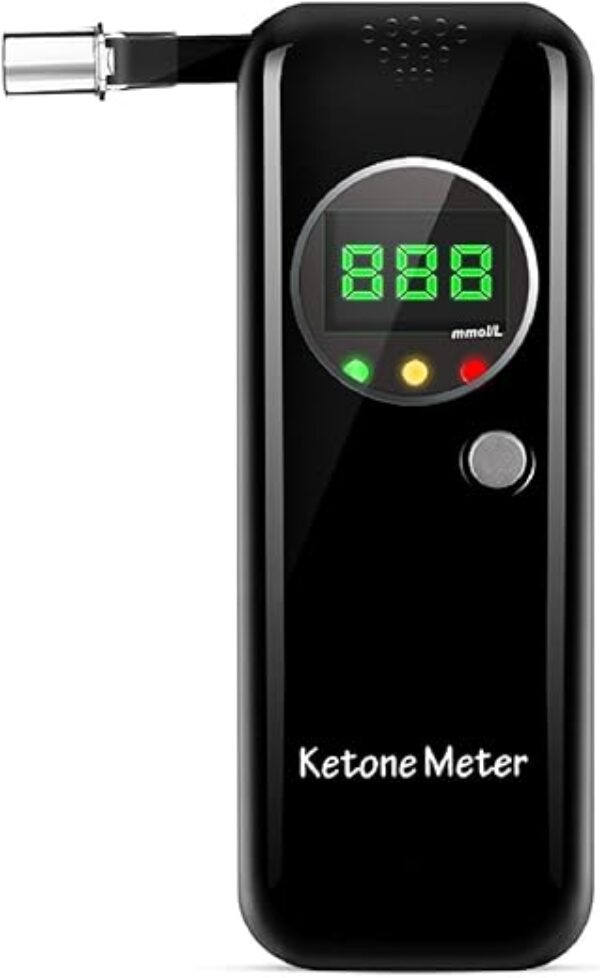 Ketosis Breath Analyzer, Digital LCD Keto Meter Breathalyzer with 10pcs Mouthpieces-Black