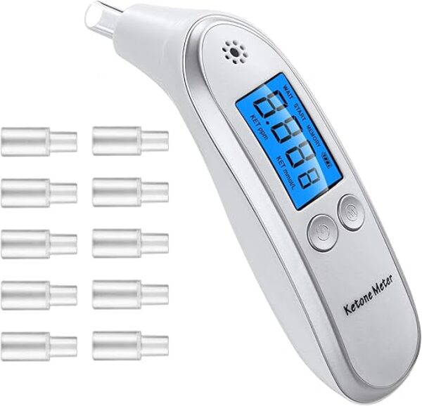 Ketosis Breath Tester, Digital Ketone Breath Meter Portable Bretah Ketosis Analyzer Monitors The Acetone and Ketones in Breath