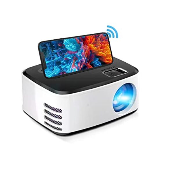 Projector with ,1080P HD Projector,Mini Projector for Outdoor Movies,Home Theater Video Projector HDMI, VGA, USB, Laptop,iOS & Android Smartphone for Home Entertainment