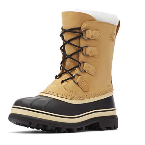 SOREL Men's Caribou Boot — Buff — Waterproof Leather Snow Boots — Size 12