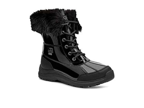 UGG Women's Adirondack Boot Iii Patent Boot, Black, 8.5