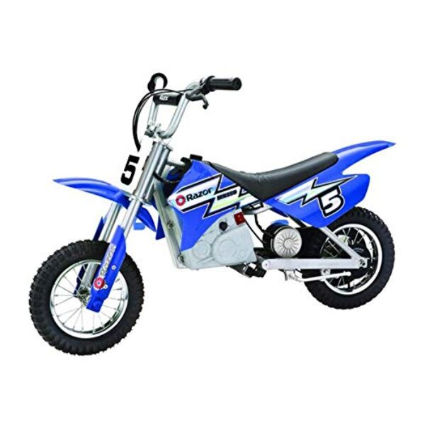 Razor Dirt Rocket Electric Motocross Bike with 250 Watt High Torque Motor and Rechargeable 24 Volt Sealed Lead-Acid Battery, Blue