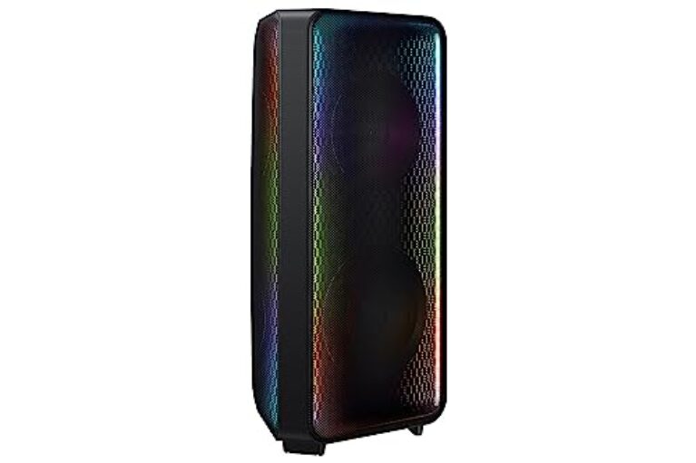 SAMSUNG MX-ST50B Sound Tower High Power Audio, 240W Floor Standing Speaker, Bi-Directional Sound, Built-In Battery, IPX5 Water Resistant, Party Light+, Bluetooth Multi-Connection, 2022