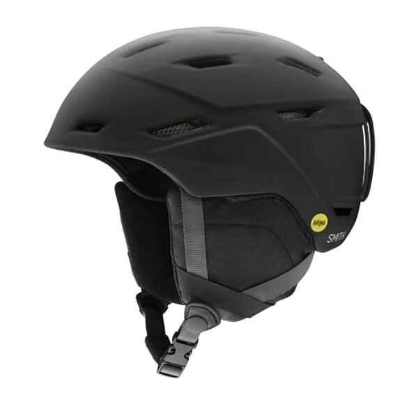 Smith Mission Helmet for Men – Adult Snowsports Helmet with MIPS Technology + Zonal Koroyd Coverage – Lightweight Protection for Skiing & Snowboarding– Matte Black, Medium