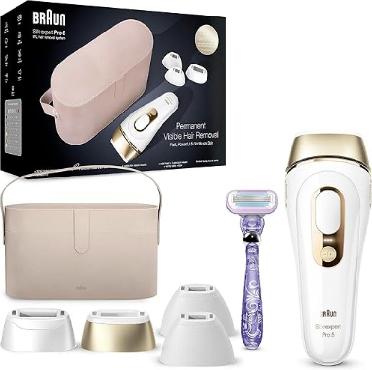 Braun IPL Silk·Expert Pro 5 PL5347 Latest Generation IPL, Holiday Gifts for Women and Men, Hair Removal System with Wide Head and Two Precision Heads