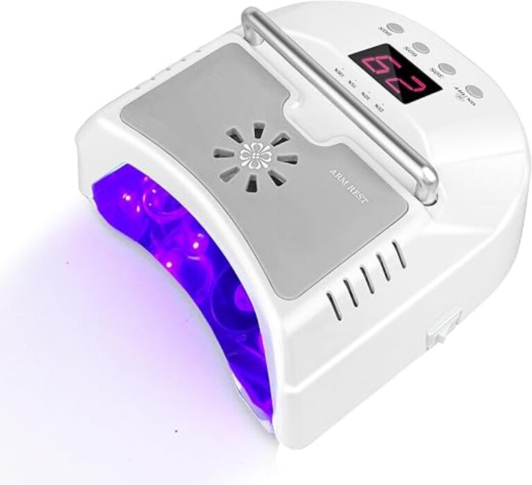 Cordless LED UV Nail Lamp,Professional Uv Llight for Gel Nails Nail Dryer for Acrylic Gel,Curling Lamp for Beauty Salon (White)