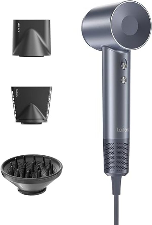 Laifen Hair Dryer Swift, High Speed 200M Ionic Blow Dryer with 110, 000 RPM Brushless Motor for Fast Drying, Low Noise, Hairdryer with Magnetic Nozzle