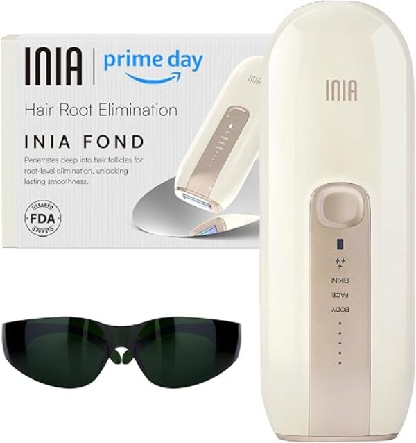 Laser Hair Removal Device for Women and Men, INIA Fond Hair Remover with Long-Lasting in Hair Reduction for Body&Face, Safe at-home Results for Armpits, Bikini and Legs