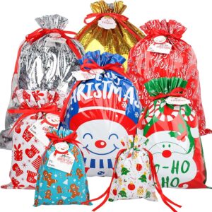 40PCS Reusable Christmas Drawstring Gift Bags