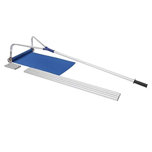 FLOUNDZAMZ Snow Roof Rake with Square Rake Head, 1.2M 20ft Adjustable Roof Snow Rake Removal Extendable Handle Rooftop Snow Rake Removal Tool for Removing Snow