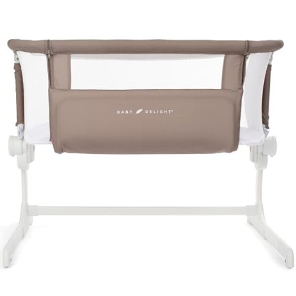 Baby Delight Beside Me Dreamer Bassinet | Bedside Sleeper & Baby Bassinet | 6-Position Height Adjustment | 100% GOTS Certified Organic Cotton Fabric | Organic Mocha