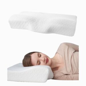 Dosaze Contoured Orthopedic Pillow, Queen Size Bed Pillow for Neck Pain Relief - Medium Firm, Bed Pillow for Back, Stomach and Side Sleepers, CertiPUR-US/Oeko-Tex