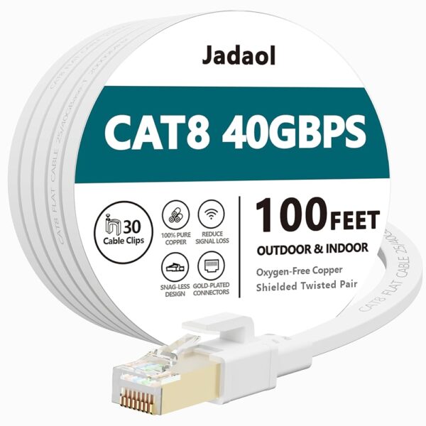 100FT Cat8 Ethernet Cable, High Speed