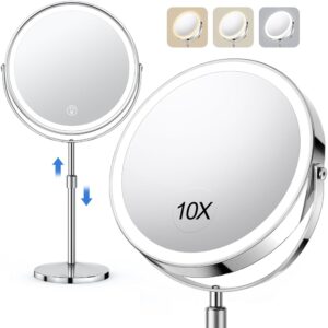 10x Large Rechargeable Lighted Makeup Mirror