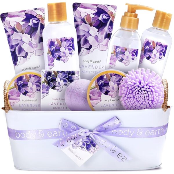 11-Pc Lavender Spa Gift Basket for Women