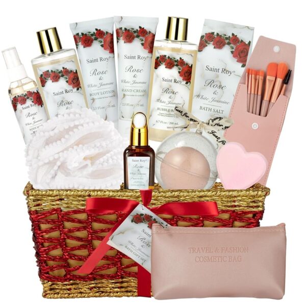 21-Piece Rose Jasmine Spa Gift Basket