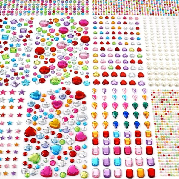 2774pcs Self-Adhesive Gem Stickers for Crafts