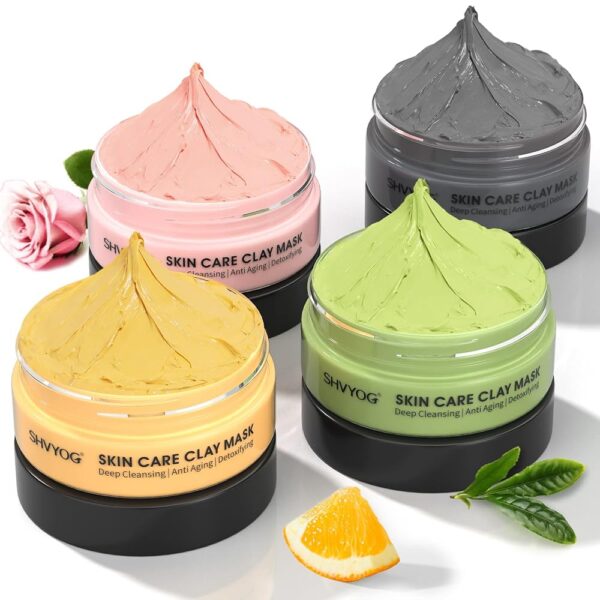 4 Pcs Clay Facial Mask Gift Set