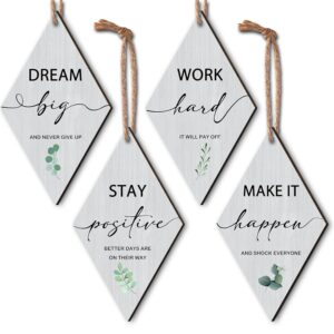 4pcs Inspirational Quotes Wall Decor Set