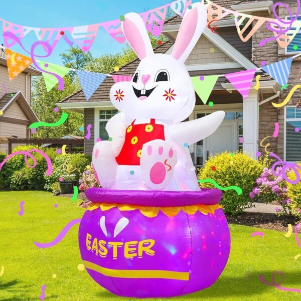 5FT LED Easter Bunny Inflatable Decoration