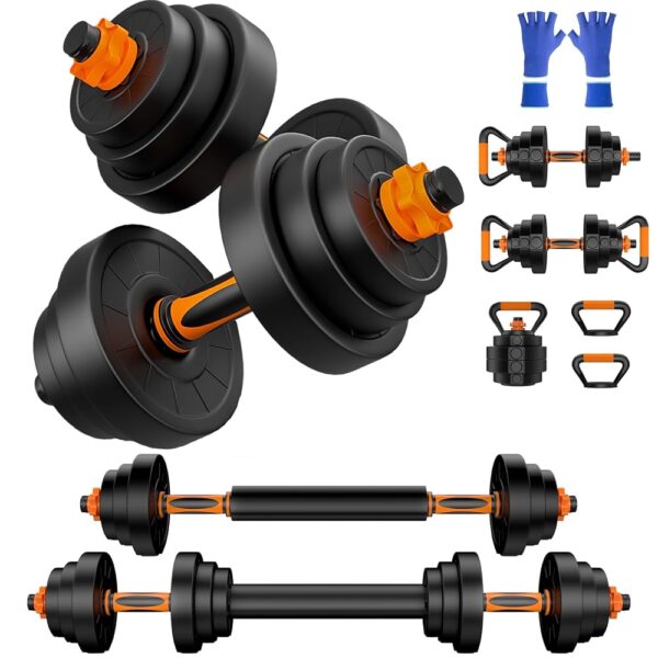 Adjustable Dumbbell & Barbell Weight Set