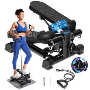 Adjustable Mini Stepper with Resistance Bands