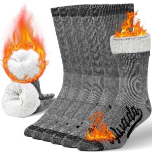 Alvada Merino Wool Thermal Hiking Socks - 3 Pairs