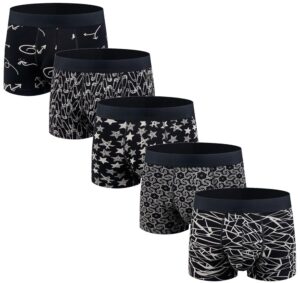 Aserlin Men's Cotton Boxer Briefs 5 Pack