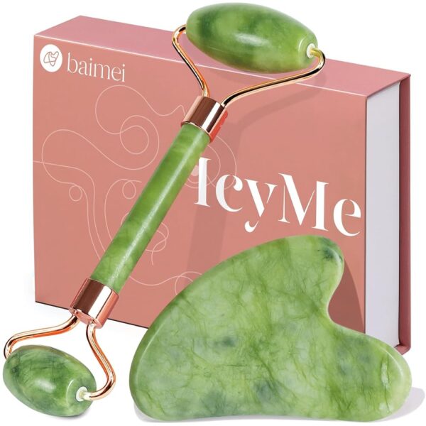 BAIMEI Gua Sha & Jade Roller Set