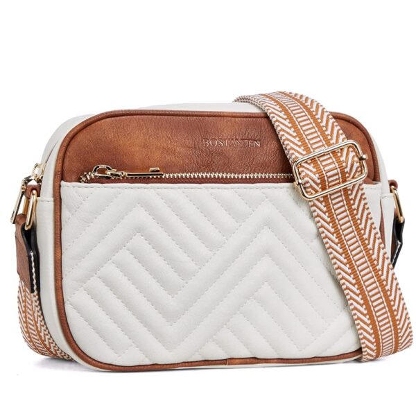 BOSTANTEN Vegan Leather Quilted Crossbody Bag