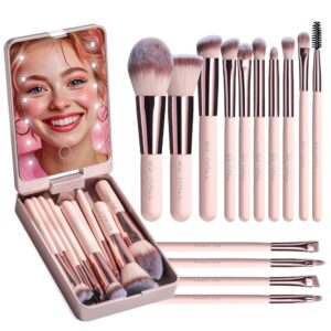 BS-MALL 14-Pc Travel Makeup Brush Set