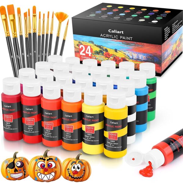 Caliart Acrylic Paint Set with 24 Colors