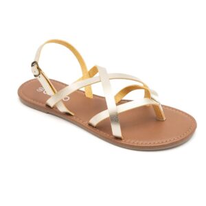 Colgo Women's Adjustable Strappy Flat Sandals