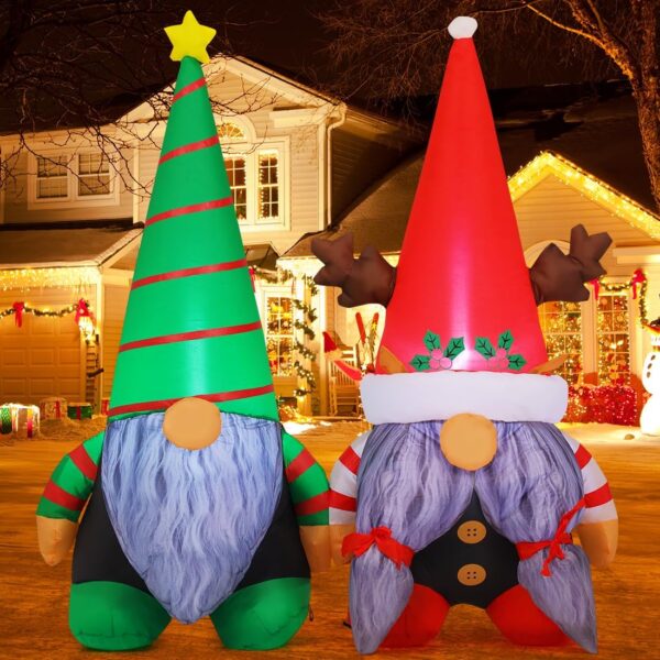 GOOSH 5.4 FT Inflatable Christmas Gnomes