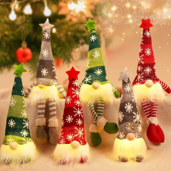 HINZER 6 Pack Lighted Gnome Decorations