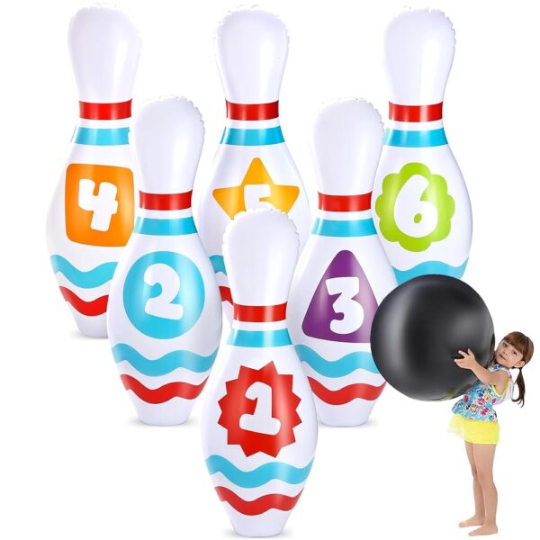 JOYIN Giant Inflatable Bowling Set for Parties