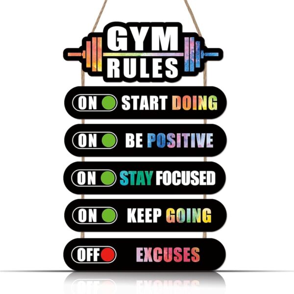 KAIRNE Motivational Home Gym Wooden Plaque