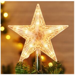 Lighted Star Tree Topper with Bulbs