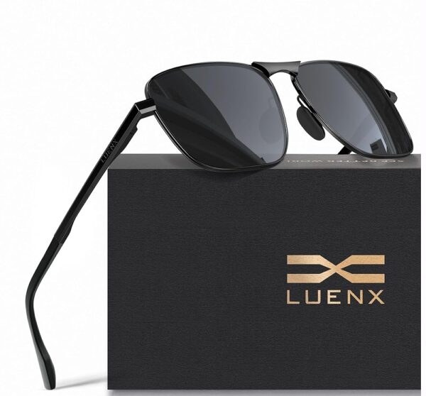 LUENX Men's Polarized Aviator Sunglasses