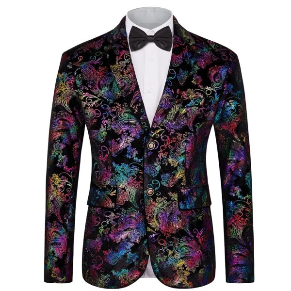 MAGE MALE Men's Floral Slim Fit Blazer