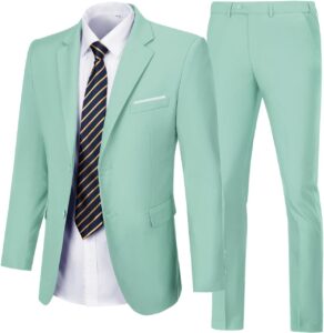 Men's Slim Fit 2-Piece Suit Set