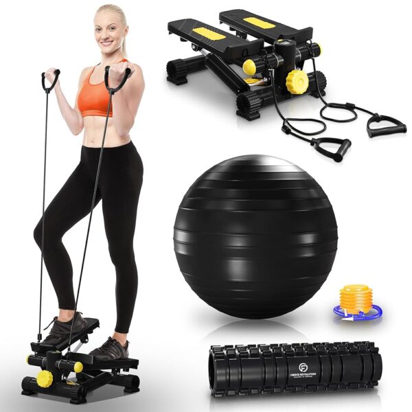 Mini Exercise Stepper Set with Resistance Bands